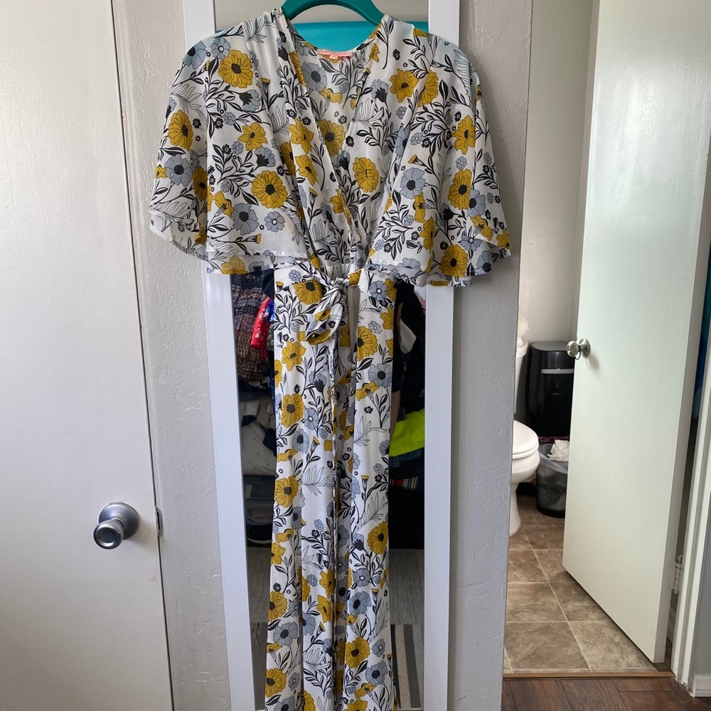 Flower Wrap Dress